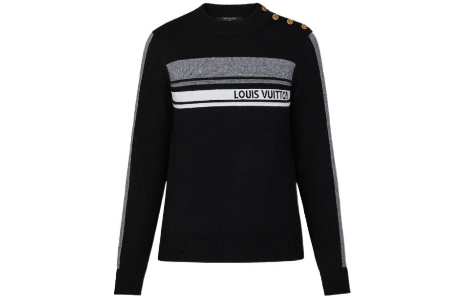 

Новые квартальные продукты LV Cashmere Sweater Women's Black Louis Vuitton