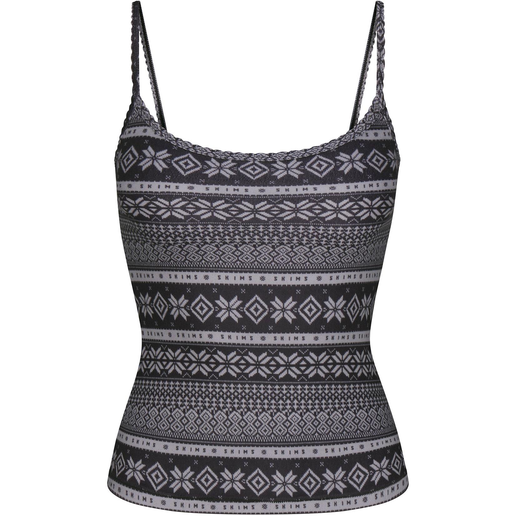 

Камзол Holiday Collection FW24 LOGO PLUSH POINTELLE Skims, onyx mirror fair isle