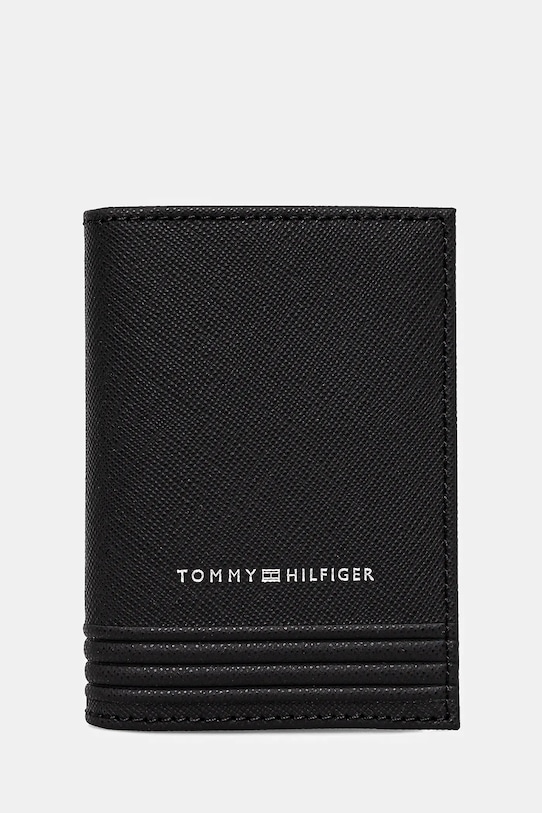 

Кожаный чехол для карт Tommy Hilfiger, черный