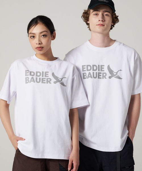 

Футболка с коротким рукавом, логотип Eddie Bauer, белый