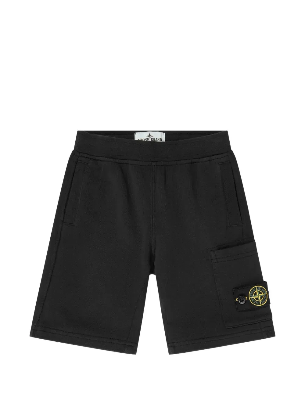 Комплект шорт с накладными карманами Stone Island Junior, черный — фото 4