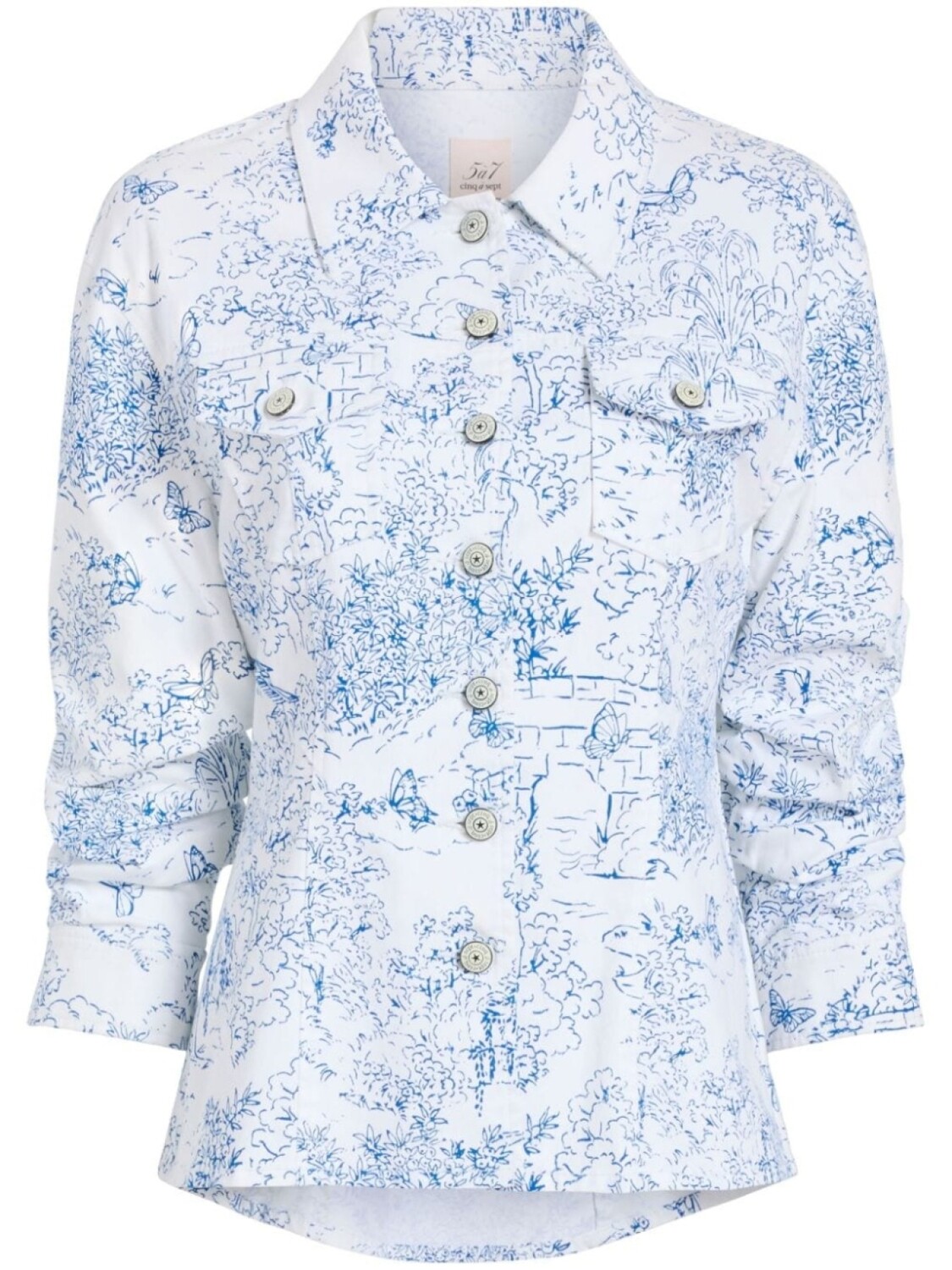 

Куртка Garden Toile на пуговицах Cinq A Sept, синий