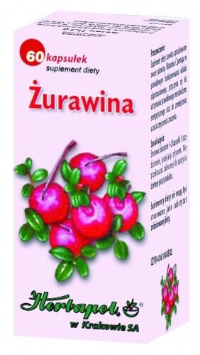 

Клюква, БАД, 60 капсул. Żurawina