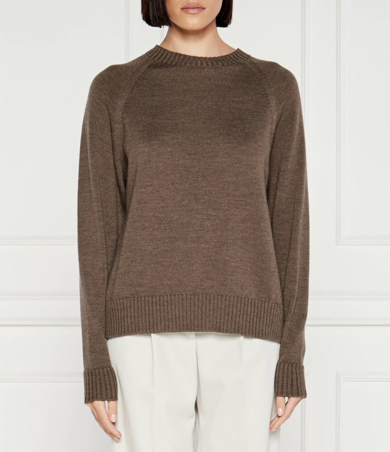 

Свитер из шерсти Max Mara Leisure Regular Fit, коричневый