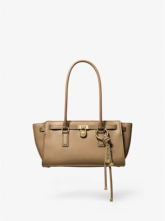 

Небольшая кожаная сумка Hamilton Moderne Michael Kors, бежевый