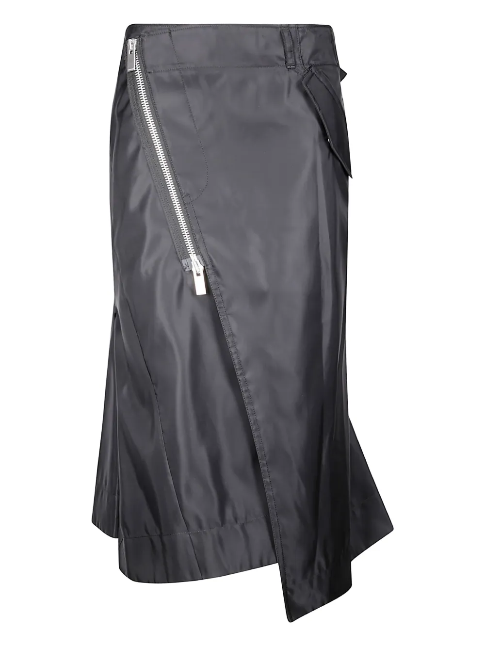 

Юбка с асимметричной молнией Sacai, черный