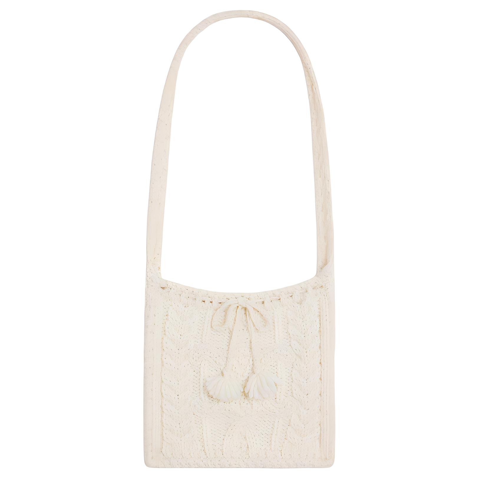 

CELINE Шерстяная сумка, женская наплечная сумка Ecru