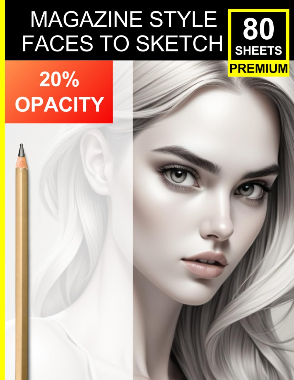 

Magazine Style: 40 Faces to Sketch: 20% Opacity Fashion-Inspired Portraits for Drawing, Shading & Style Practice (Independently published)