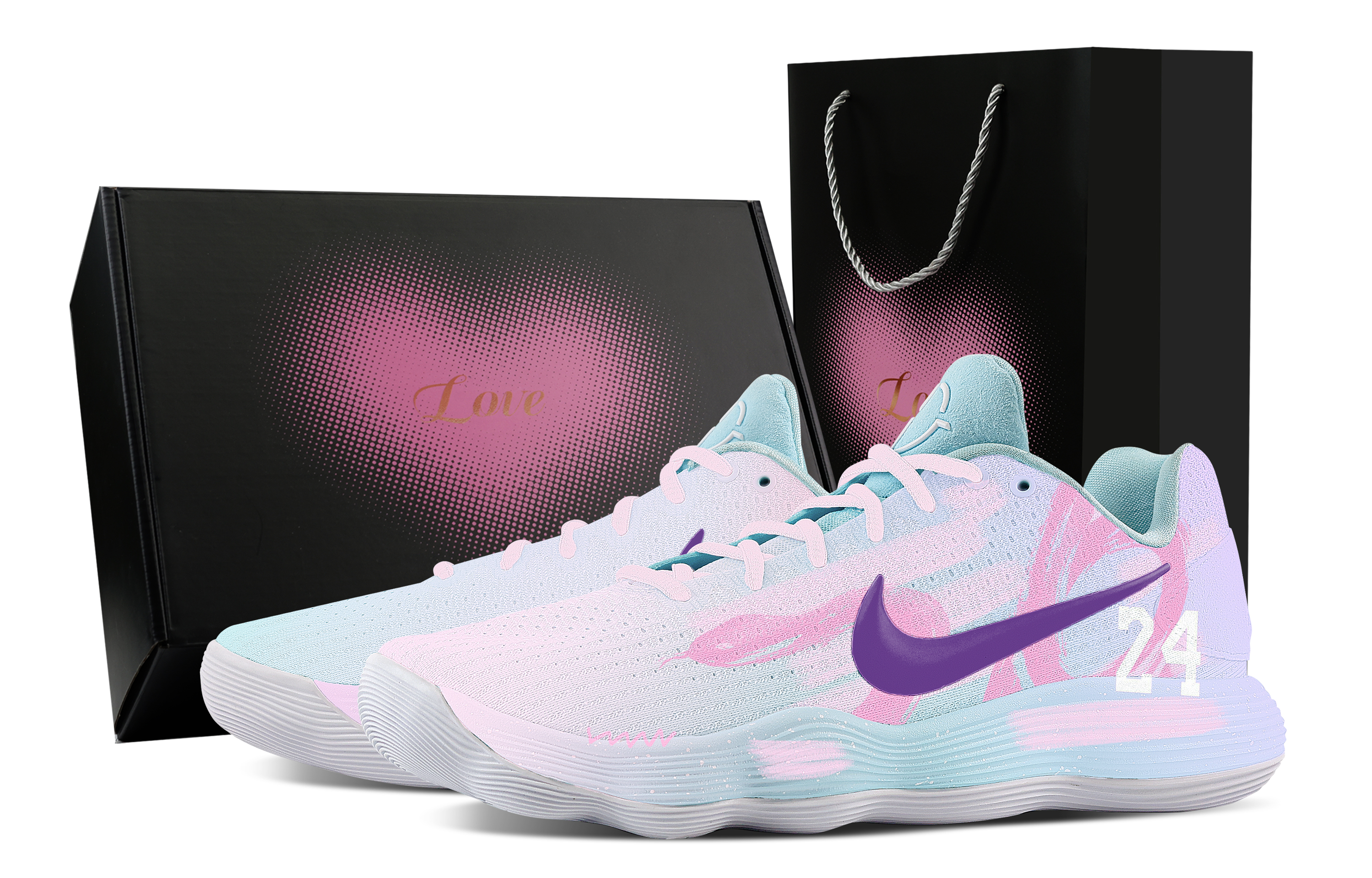 

Nike Hyperdunk 2017 размер 24 Pink Snake, технология Heart Box Cushioning, поддержка, низкие баскетбольные кроссовки мужские
