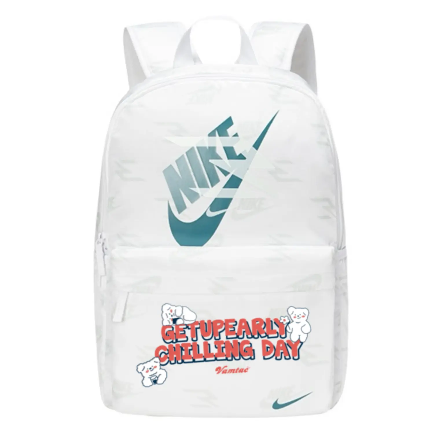 

Nike Полиэстеровый рюкзак унисекс ярко-белый, Little bear letters