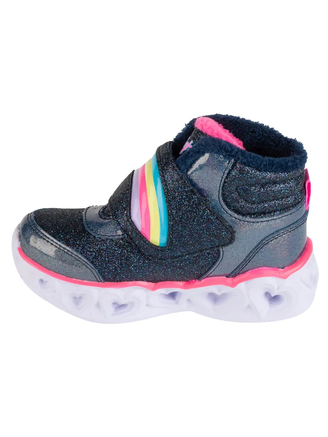 Ботинки SKECHERS Skechers Heart Lights - Brilliant Rainbow темно-синего цвета — фото 2