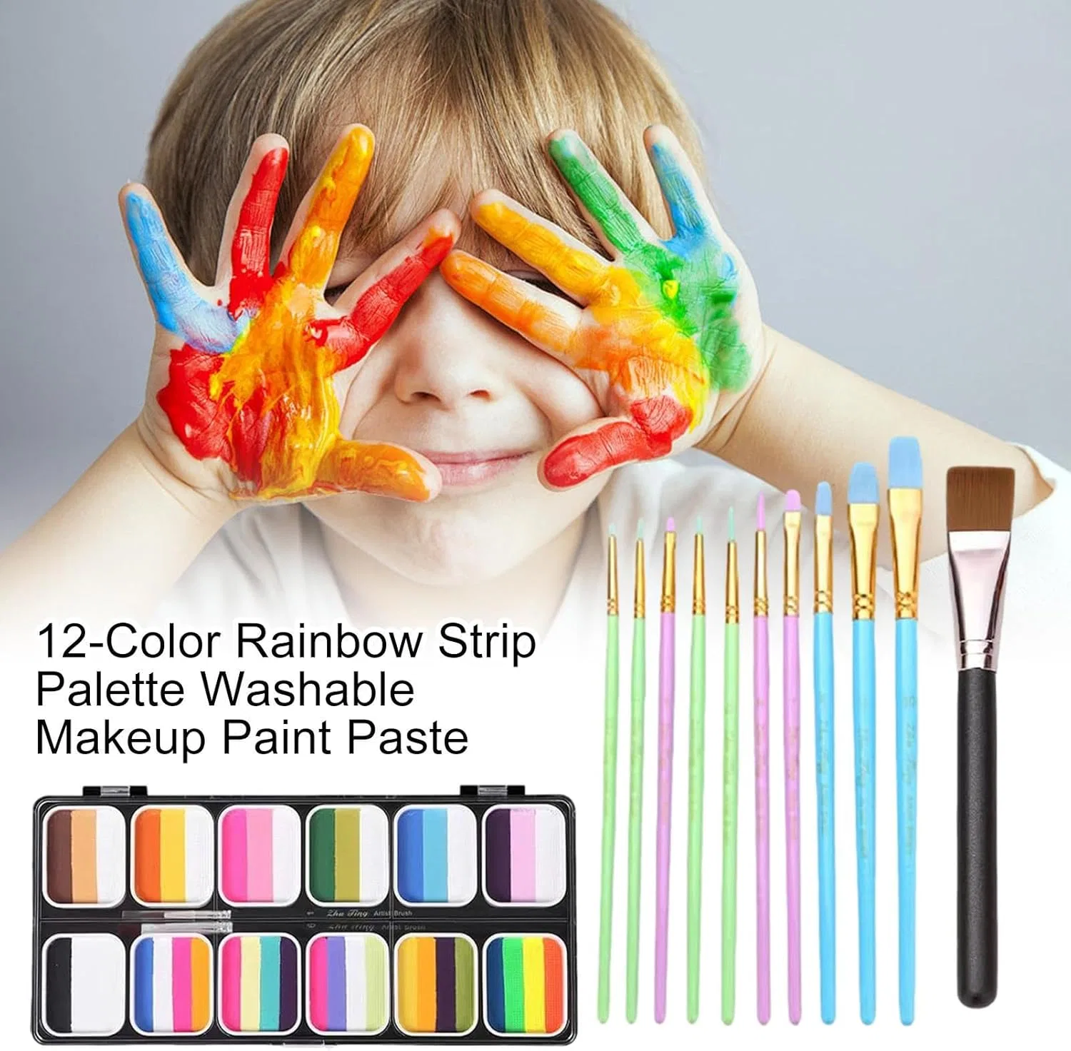 Палитра для лица и тела Rainbow Palette, 12 цветов, 0.35 кг — фото 3