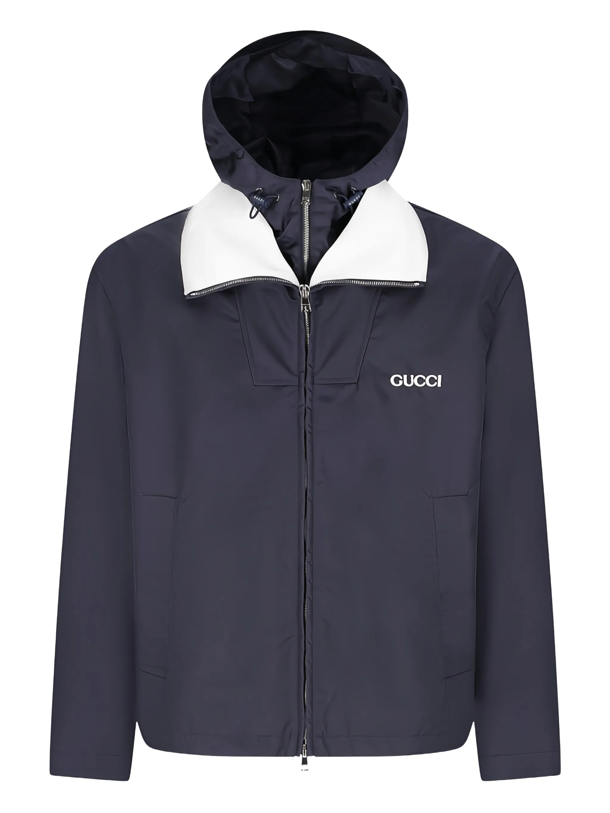 

Куртка с капюшоном и логотипом Gucci, синий