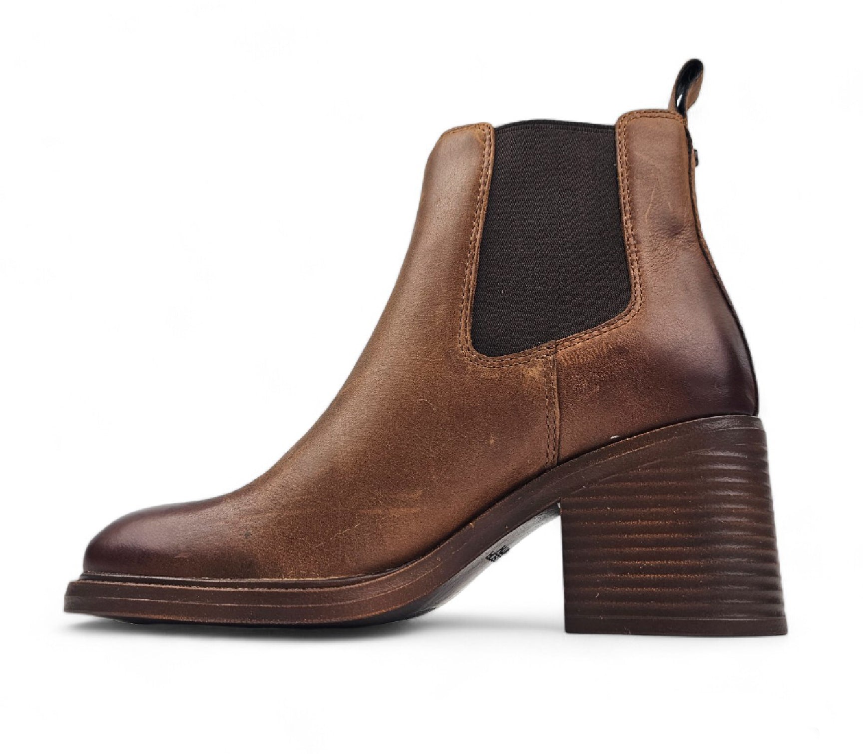 Varsity - женские кожаные челси на квадратном каблуке Windsorsmith, Tan — фото 3
