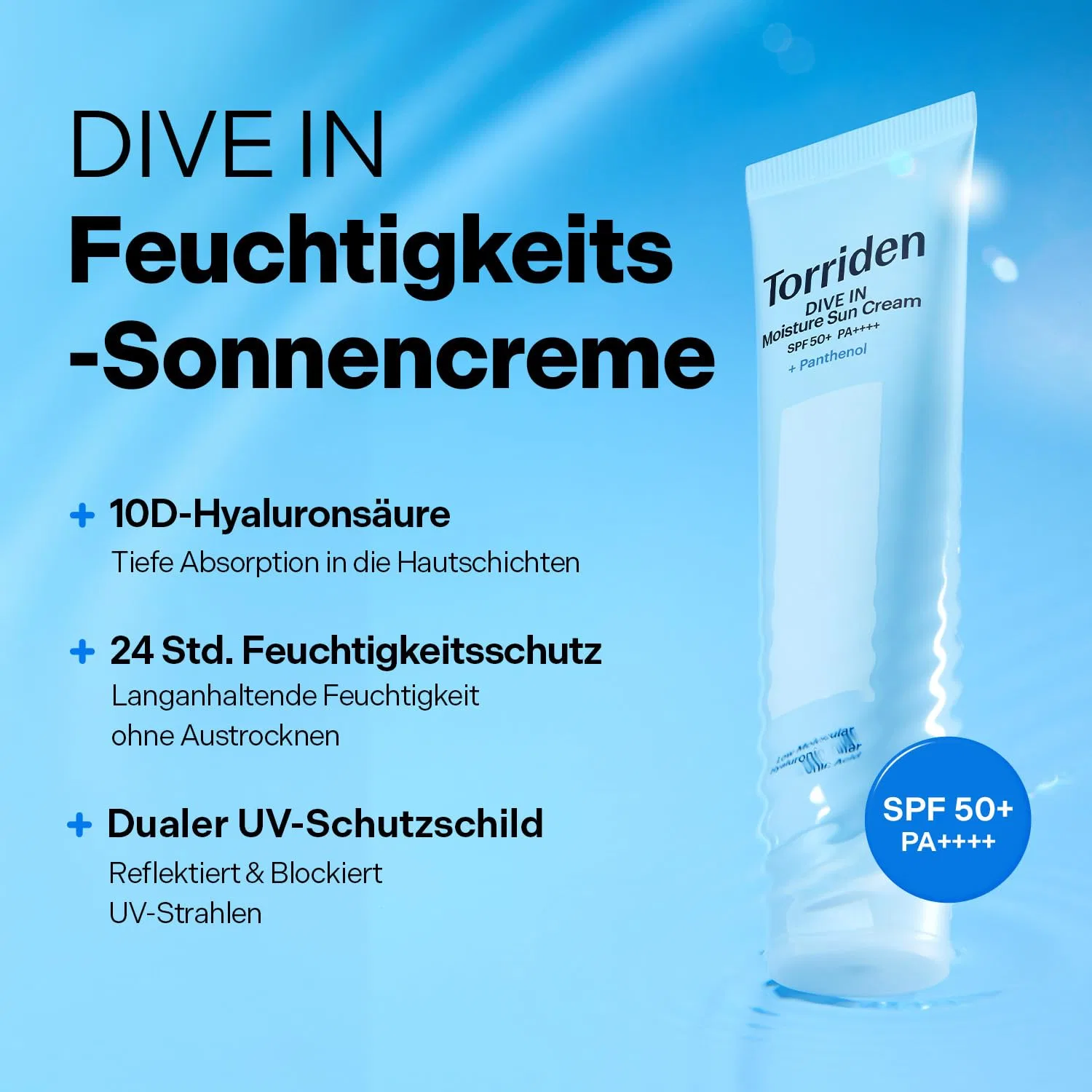 Увлажняющий солнцезащитный крем «Dive In» SPF 50+ PA++++ от Torriden, 60 мл Torriden — фото 2