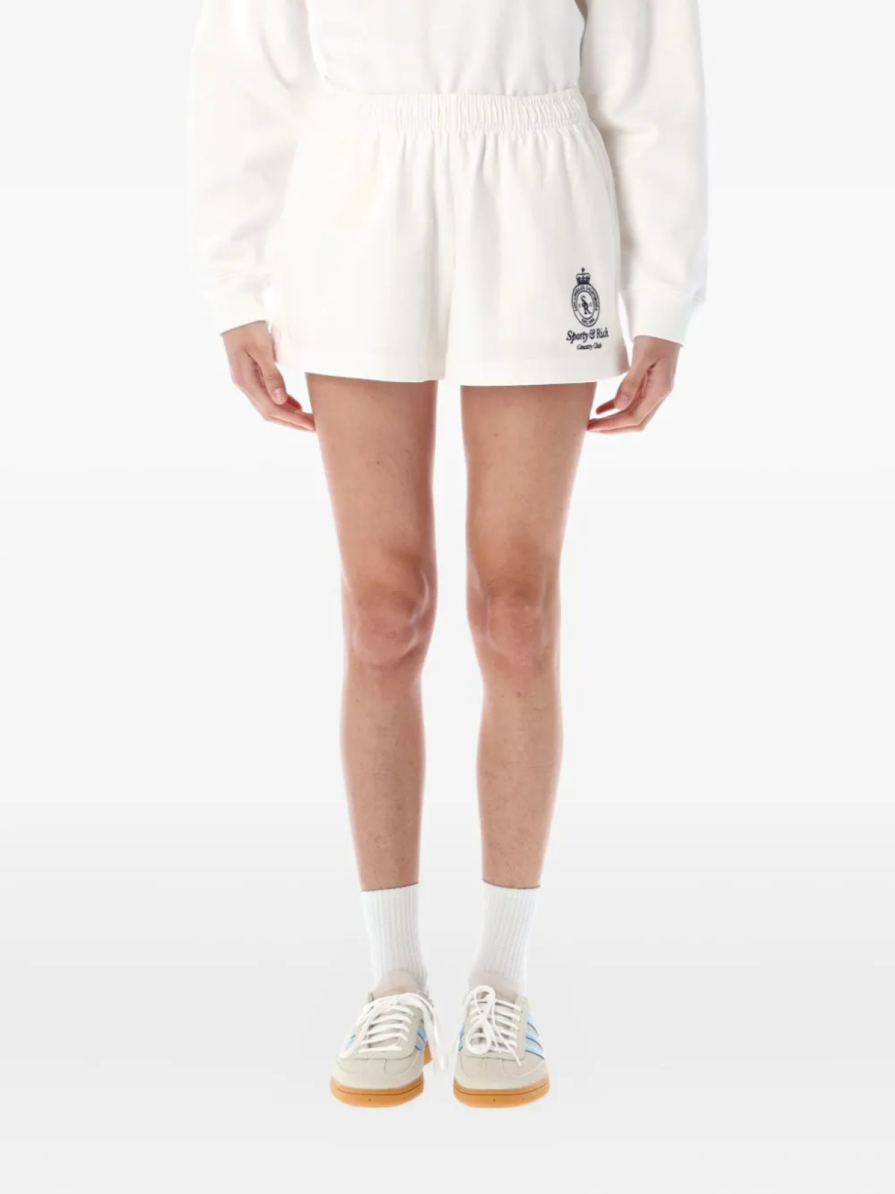 

Шорты с логотипом Sporty & Rich, белый