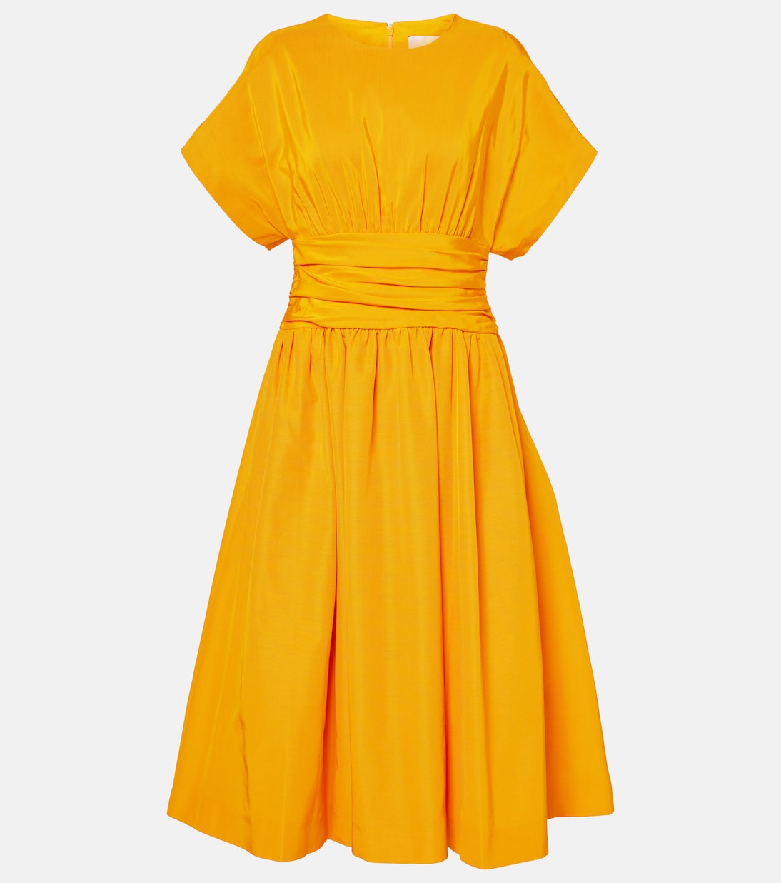 

Коктейльное платье из хлопковой смеси со сборками Carolina Herrera, Marigold