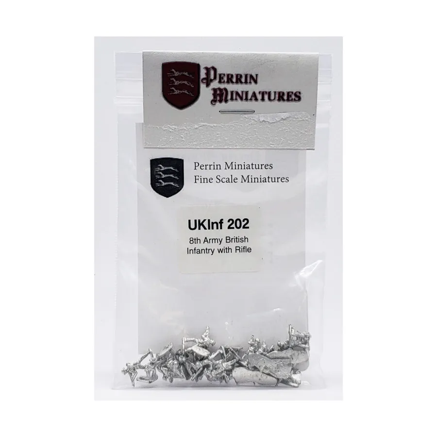 

Британская пехота с стрелковой 8-й армией, WWII Miniatures - UK & Commonwealth (10mm) (Perrin Miniatures)