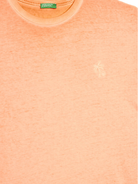 Футболка обычного кроя 3085C10P9 United Colors Of Benetton, оранжевый — фото 3
