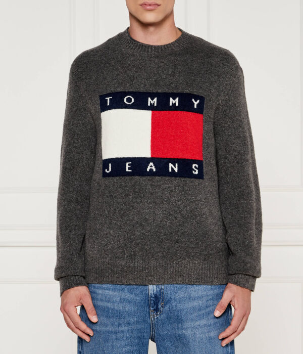 

Джемпер мужской Tommy Jeans с логотипом бренда, серый