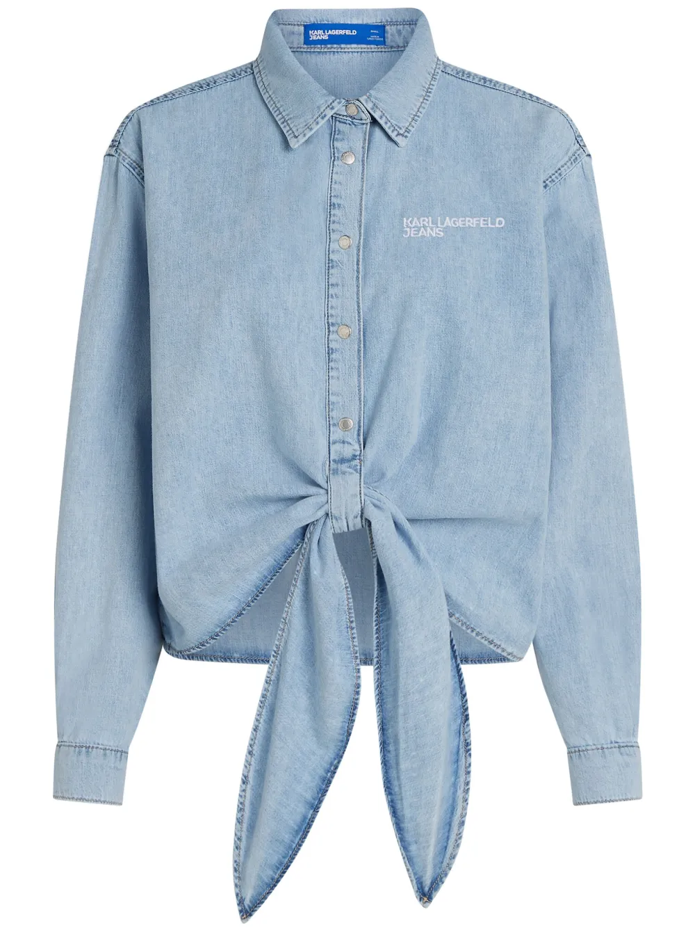 

Рубашка с поясом Karl Lagerfeld Jeans, синий