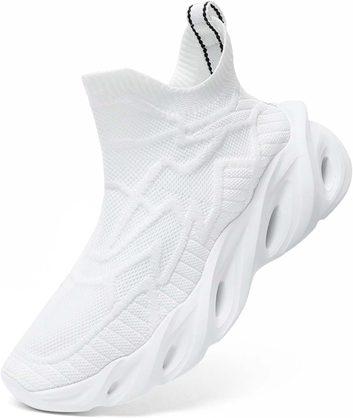 

Мужские и женские слипоны-лоферы для ходьбы, тенниса, без шнурков, кроссовки для бега, дышащие и легкие Missletty, белый
