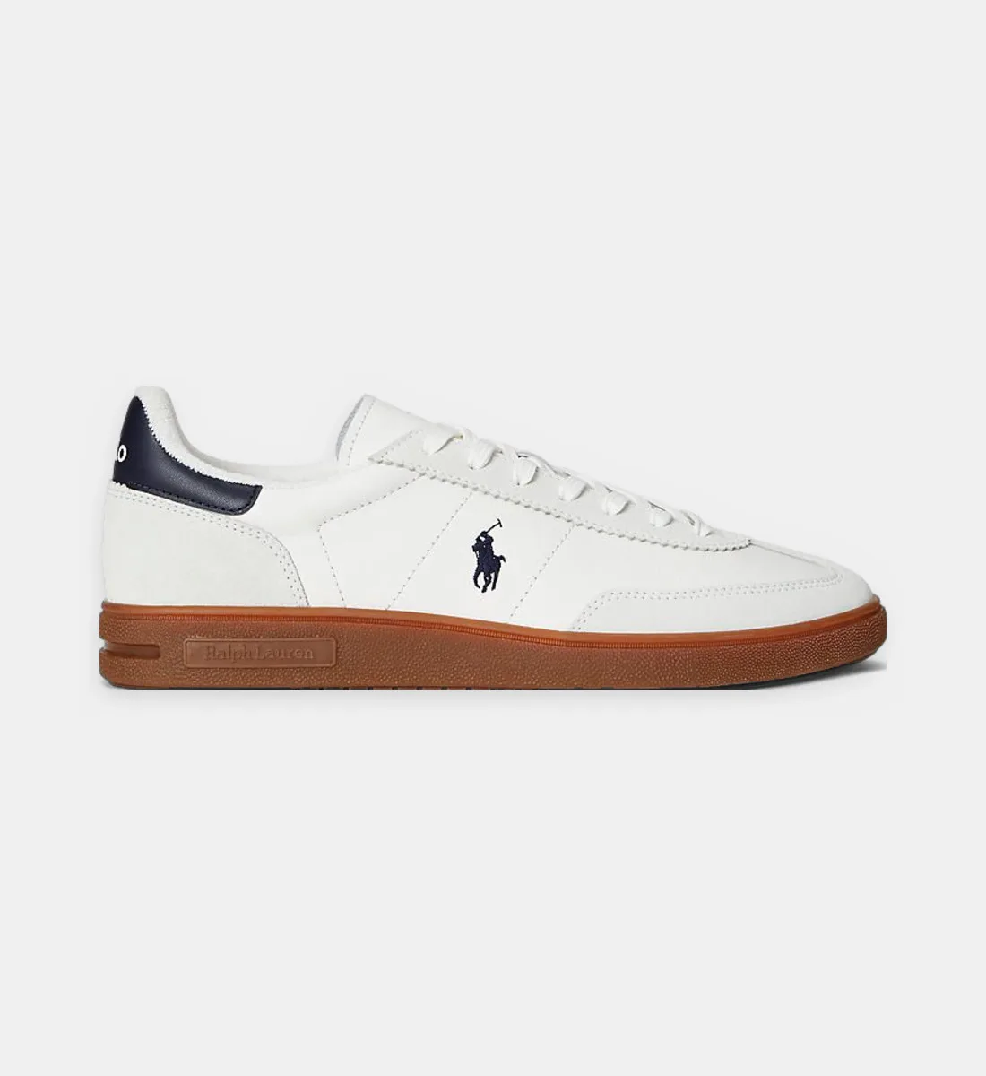 Фирменные кожаные низкие кеды POLO RALPH LAUREN, синий