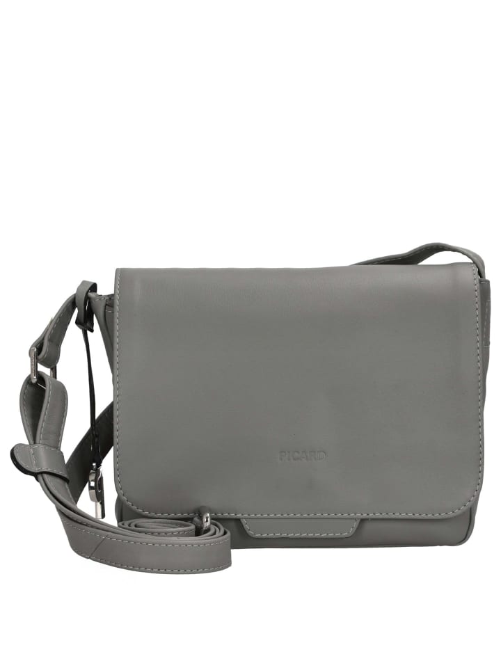 

PICARD Вневременная классика - сумка через плечо, 17 см, коровья кожа (с зернистой текстурой) цвета "галька"