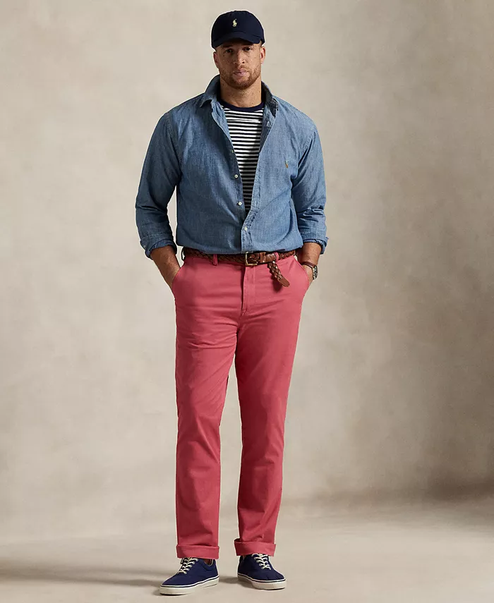 

Мужские брюки-чинос прямого кроя для больших и высоких мужчин Polo Ralph Lauren, красный