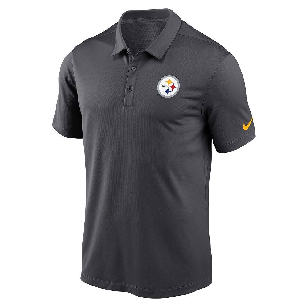 Мужская рубашка-поло Nike Anthracite Pittsburgh Steelers Franchise Team Logo Performance, цвет Stl Grey — фото 3