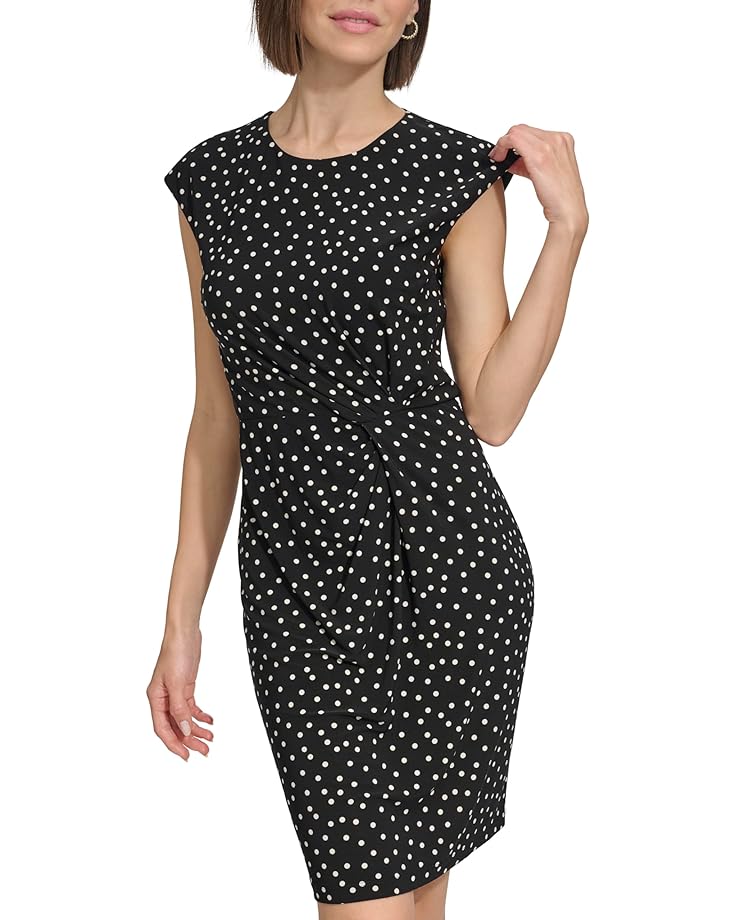 

Платье Tommy Hilfiger Polka Dot Twist Sheath, цвет Black/Ivory