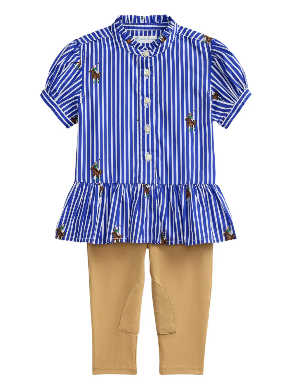 

Комплект из брюк с медвежонком polo POLO RALPH LAUREN KIDS, синий
