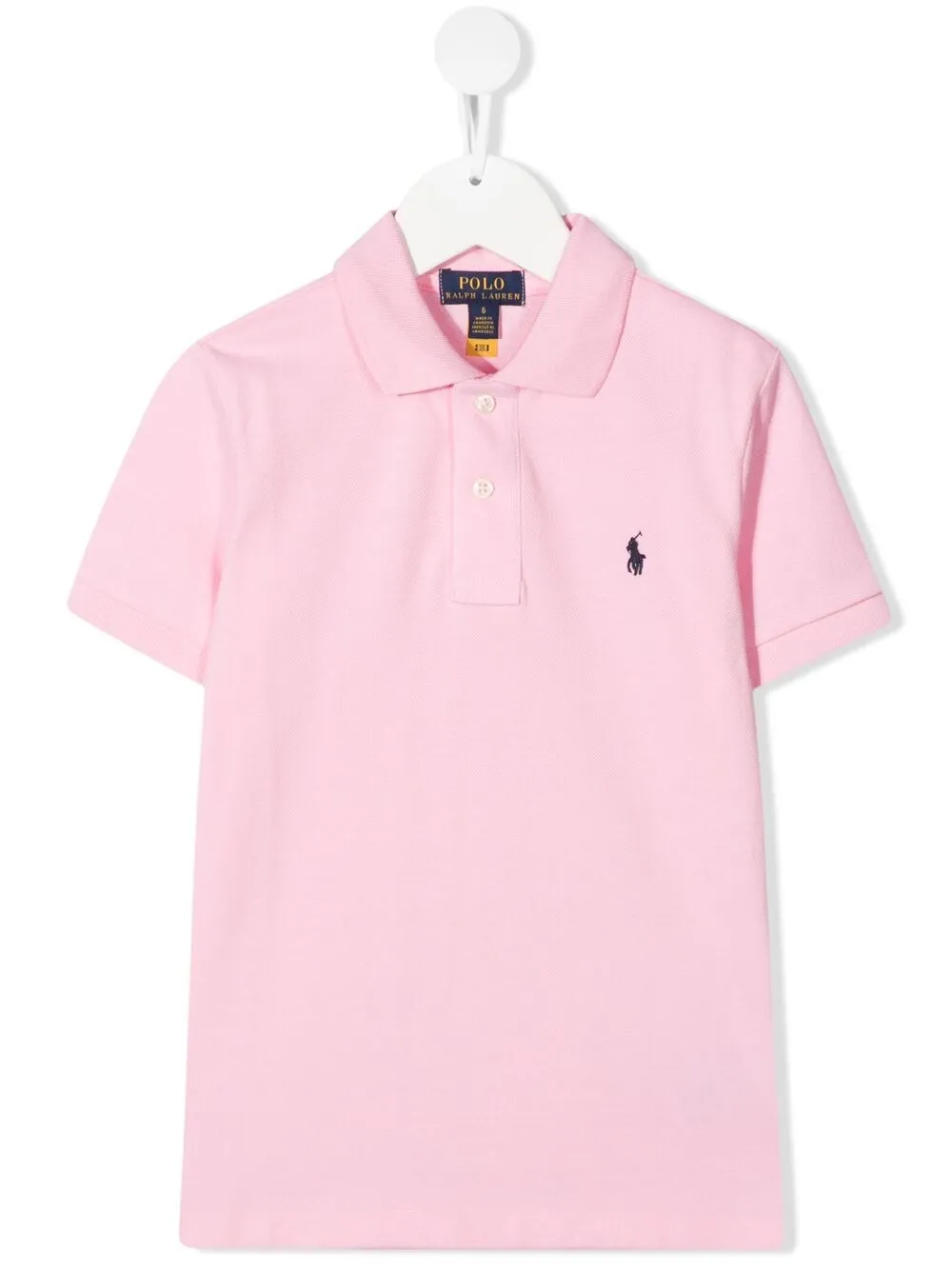 Рубашка поло с вышитым логотипом POLO RALPH LAUREN KIDS, розовый