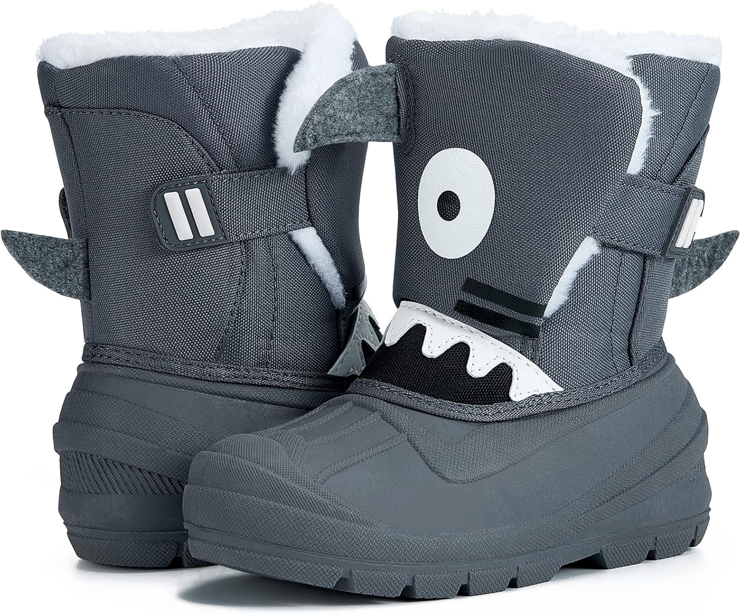 

Детские зимние ботинки MORENDL с утеплителем, водонепроницаемые, с меховой подкладкой, теплые, противоскользящие, для мальчиков и девочек, для прогулок на улице (малыши/маленькие дети), Shark