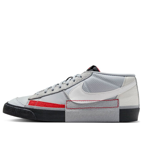 

Кроссовки blazer low pro club 'wolf grey university red' Nike, серый
