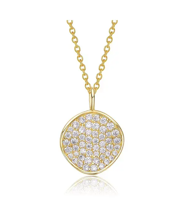 

Ожерелье с подвеской из 14-каратного золота с прозрачным кубическим цирконием Rachel Glauber, gold