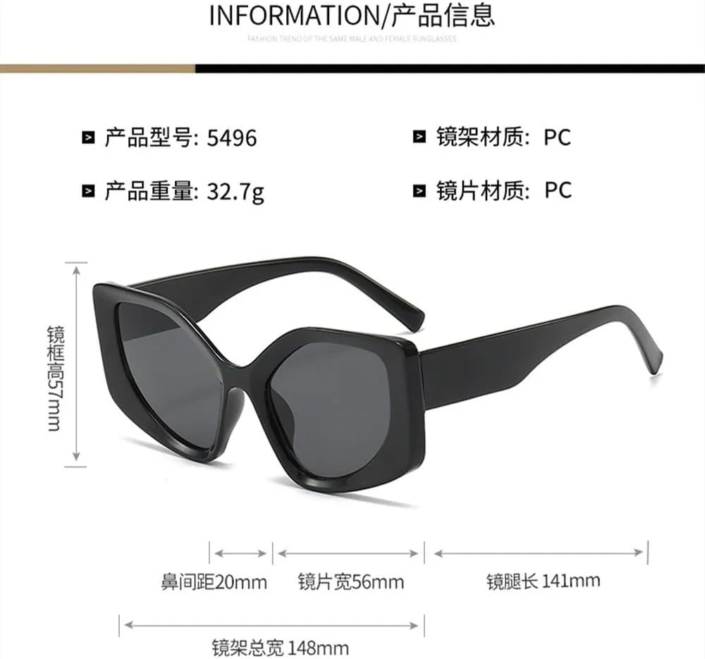 

Солнцезащитные очки в винтажной оправе «кошачий глаз» с крупной оправой для женщин и мужчин, ретро-очки с многоугольными линзами для мужчин и женщин TYUVIVO, 7