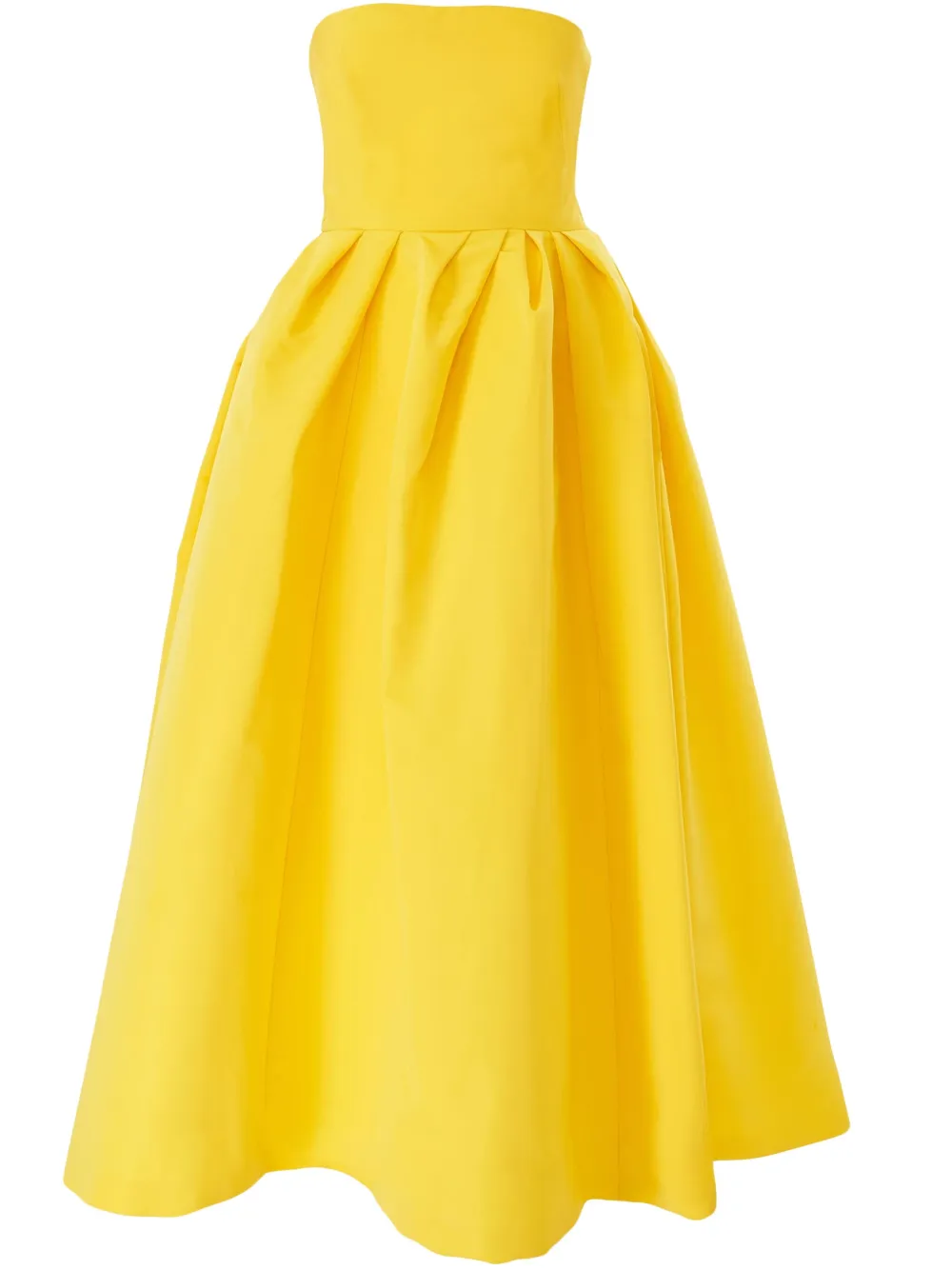 

Платье миди без бретелей Carolina Herrera, желтый