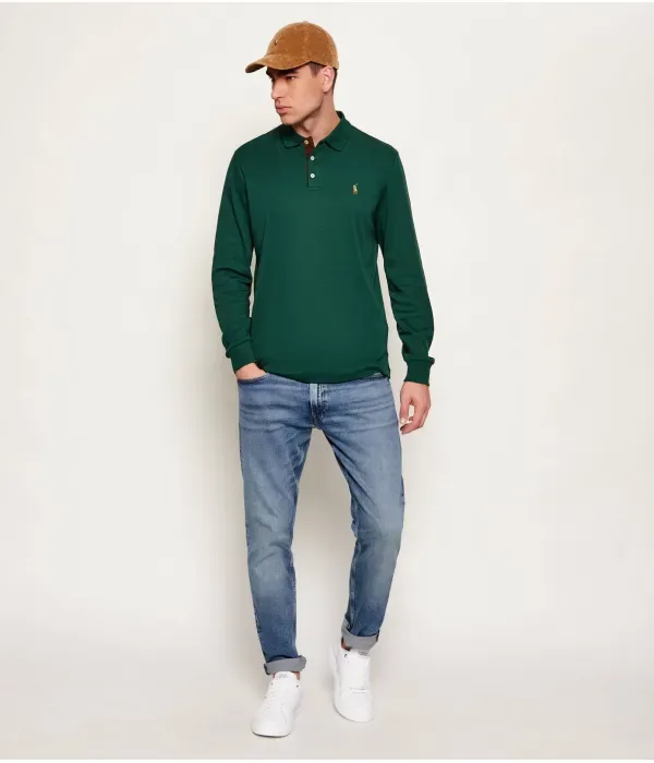 Полюс custom slim fit Polo Ralph Lauren, бутылочно-зеленый — фото 2