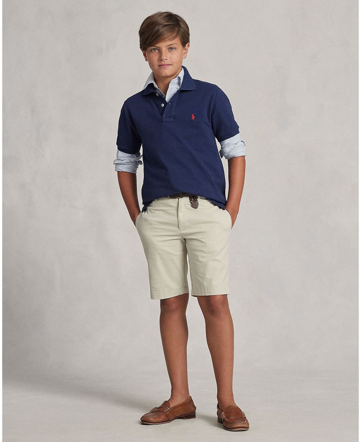 

Шорты прямого кроя из эластичного твила Big Boys Polo Ralph Lauren