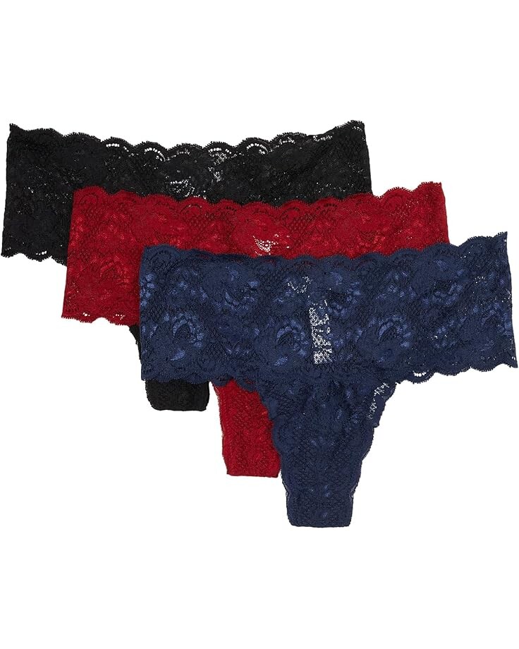 

Стринги Cosabella Never Say Never Comfie Thongs 3-Pack, цвет Sindoor/Red/Navy Black