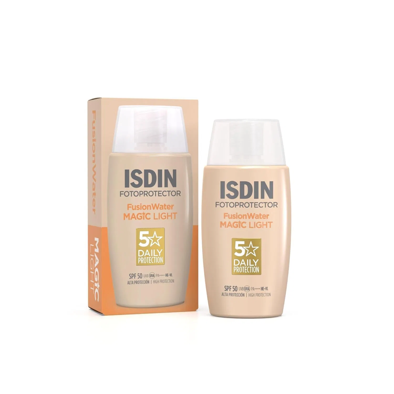 Тонирующий солнцезащитный крем для лица ISDIN Fusion Water Magic Colour Light SPF 50 Isdin