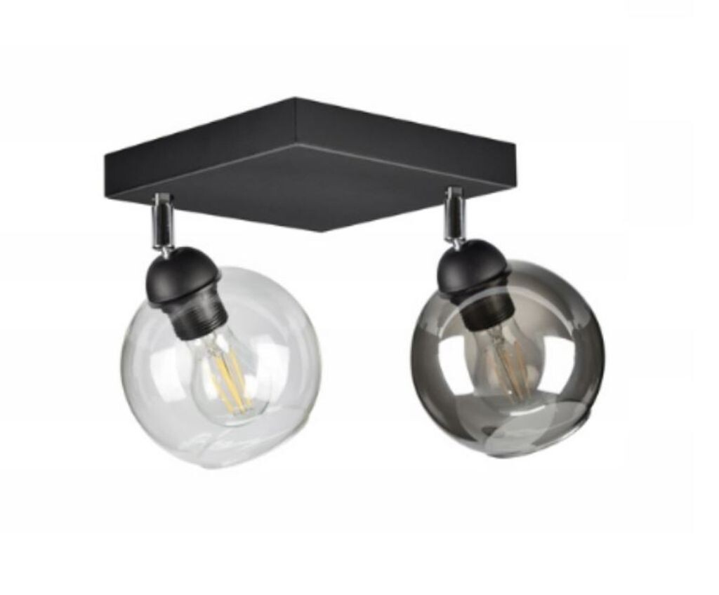 

Плафон, потолочный светильник с 2 источниками света, плафоны, 2x E27, LED, прозрачный, медовый, черный, золотой kiki design