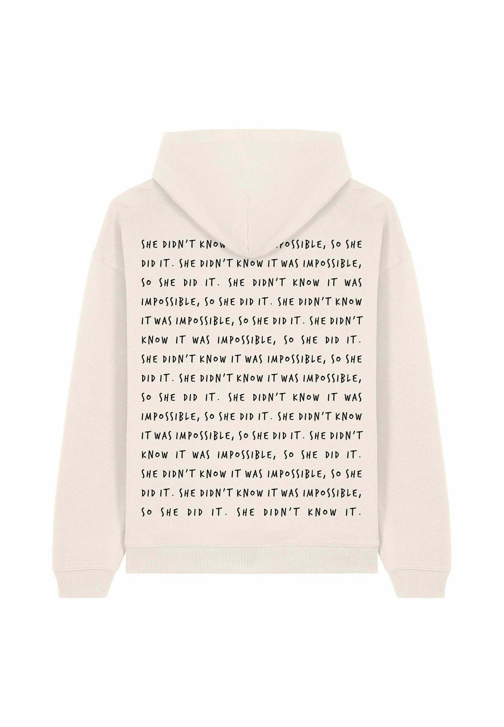 

Толстовка с капюшоном SHE DIDNT KNOW IT WAS IMPOSSIBLE - Sweatshirt Mira Paris, кремовый