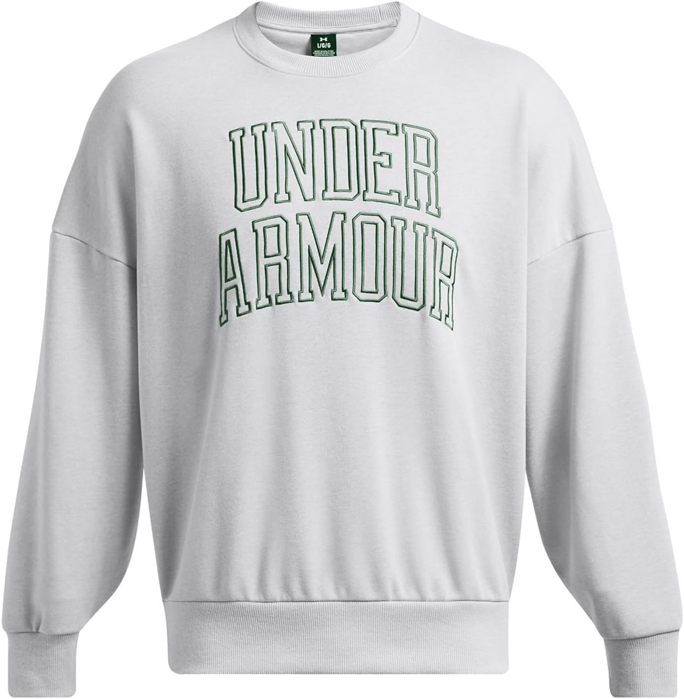 

Мужская тренировочная толстовка Under Armour UA Icon Heavyweight Terry Oversized Crew, зеленый/серый