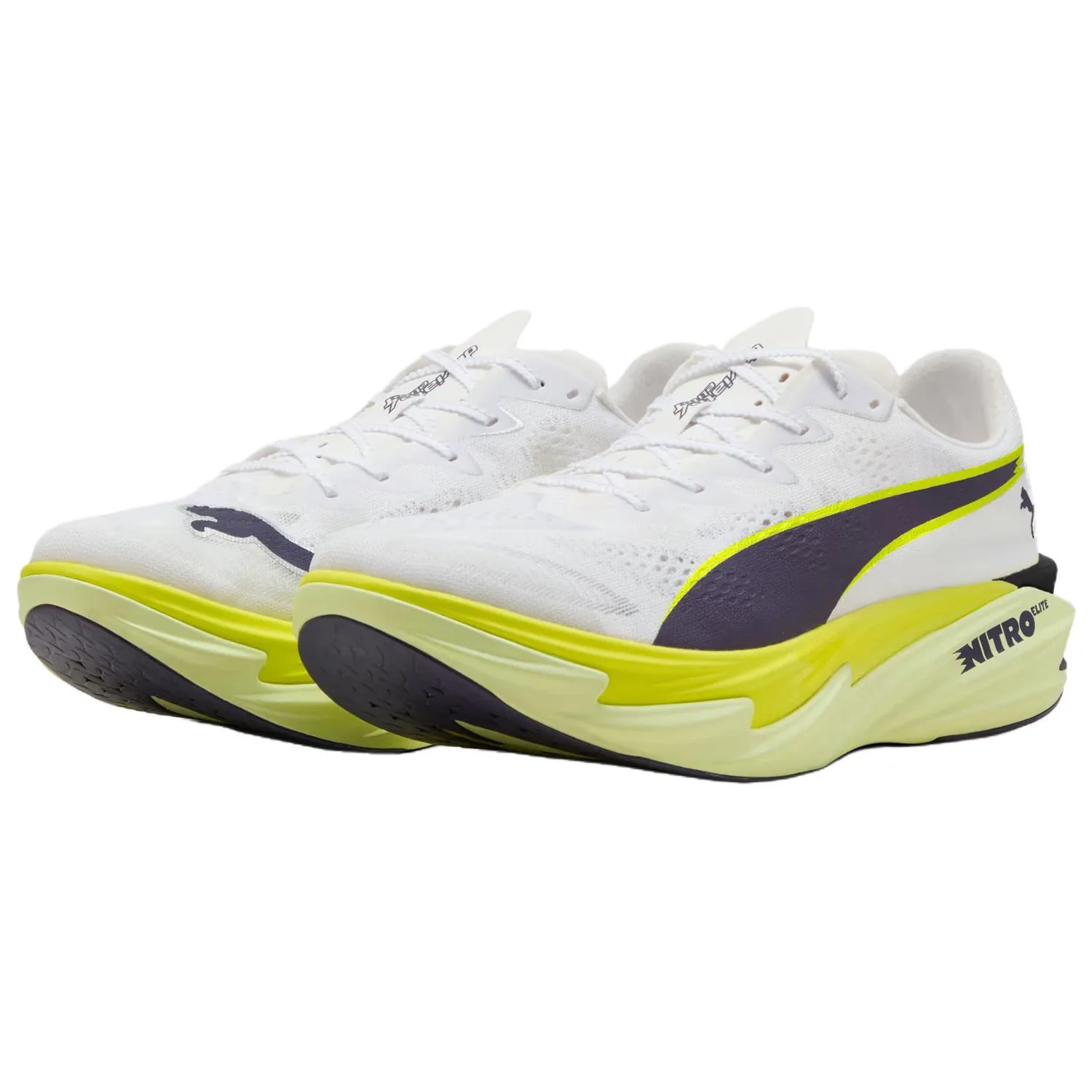 PUMA Беговые кроссовки Deviate Nitro 4 для мужчин, белые — фото 4
