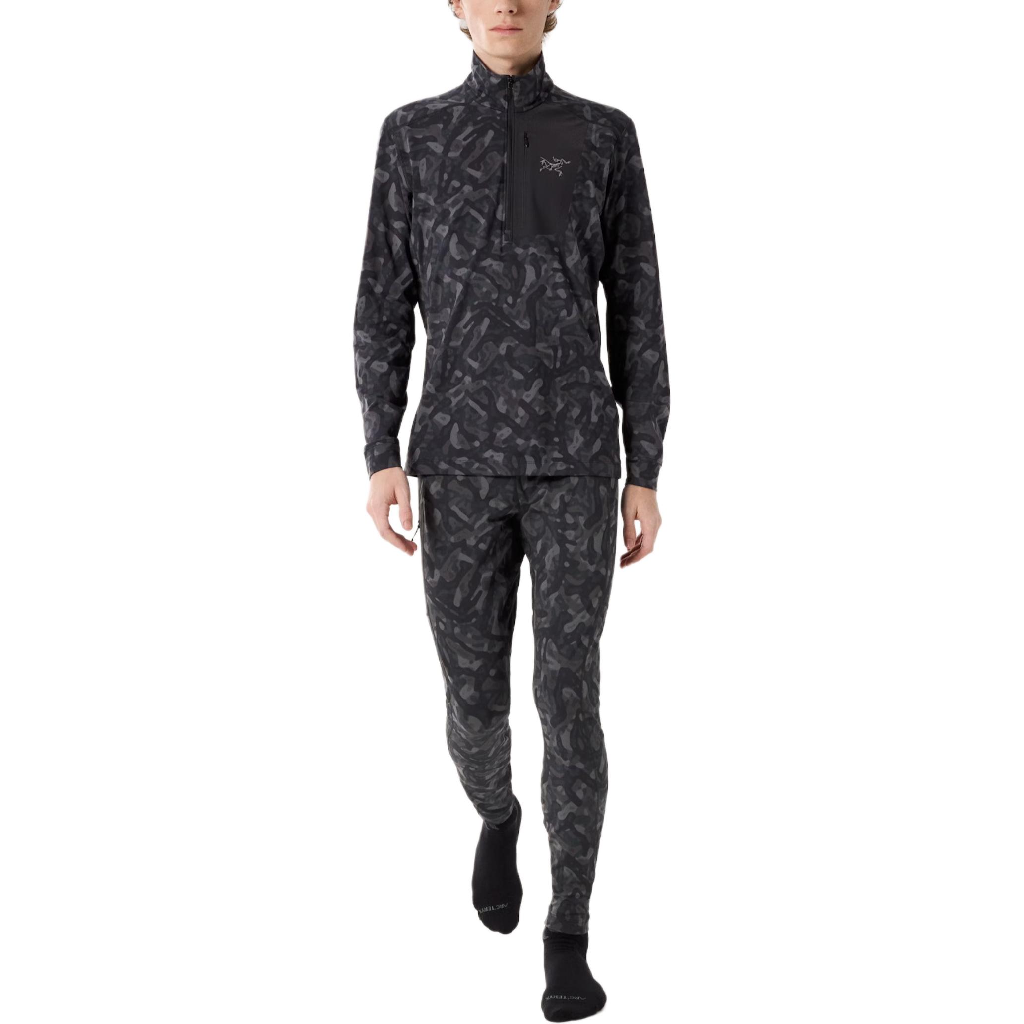 Футболка с принтом и молнией до горла RHO FW24 LT Мужская Куртка Мужская Черная Arcteryx — фото 4