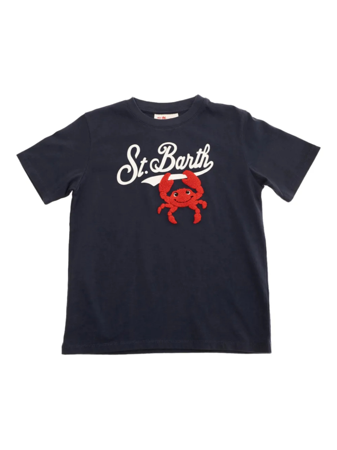 

Футболка с логотипом MC2 Saint Barth Kids, синий