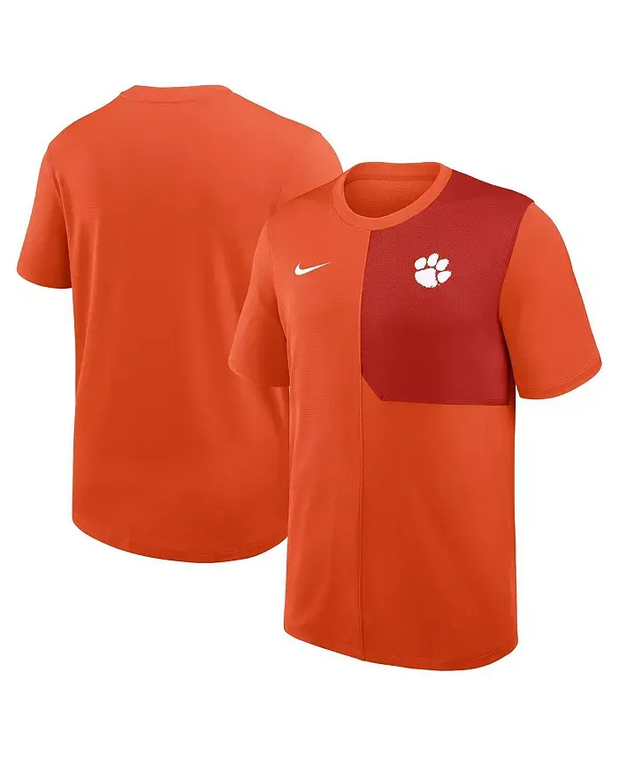 

Мужская футболка Orange Clemson Tigers 2025 Sideline UV Performance Coach Nike