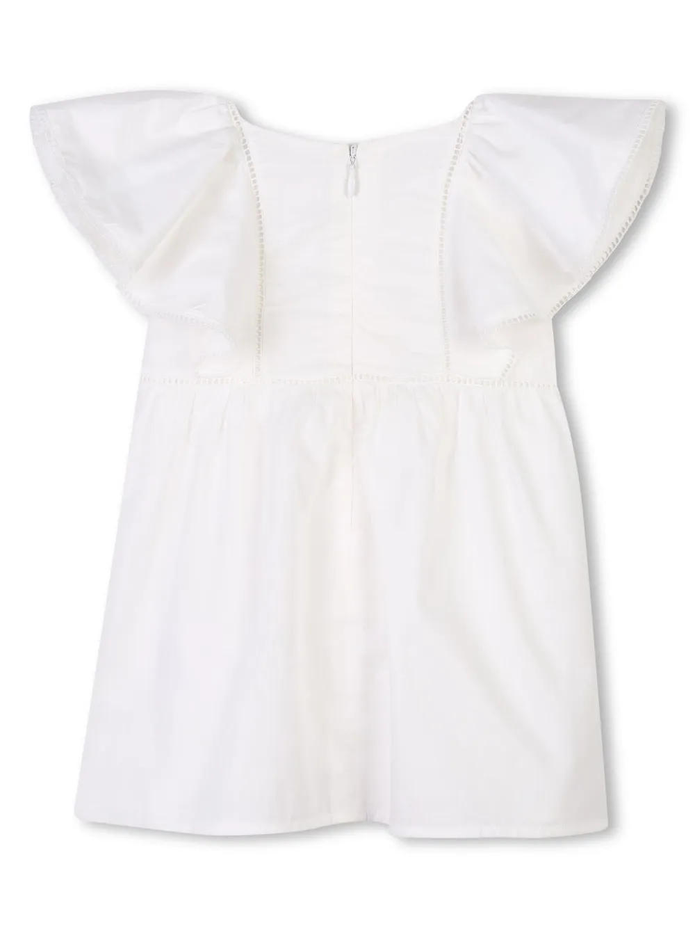 Комплект из платья и шапки с вышивкой Chloé Kids, белый — фото 2